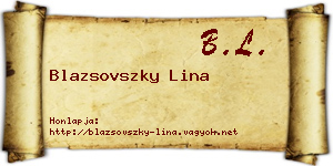 Blazsovszky Lina névjegykártya